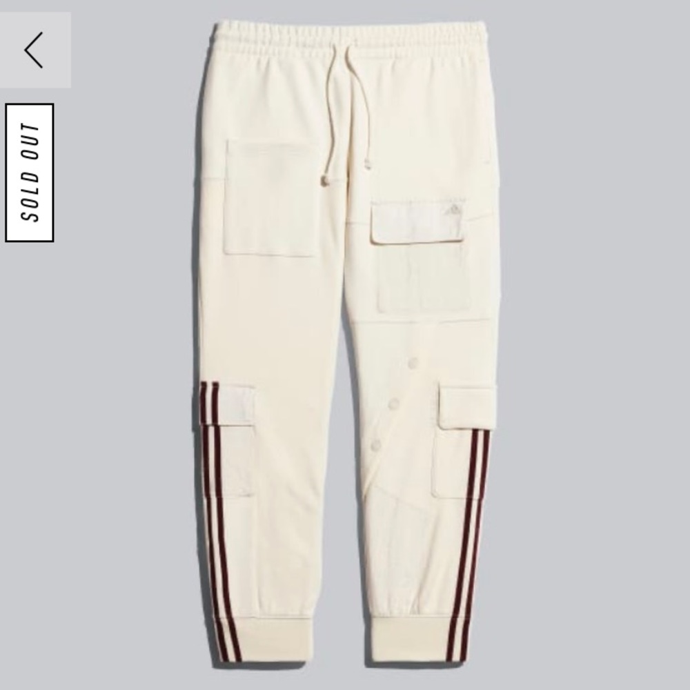 Ivy Park Cargo Sweat Pants (Ecru, small)
